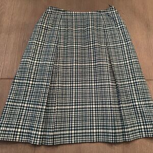 Vintage Pendleton Skirt Womens 11!/ 12 Green Plaid Wool A-Line Pleated 70s
